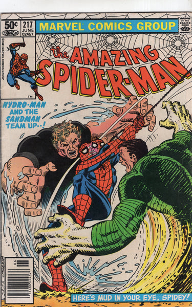 Amazing Spider-Man #217 Sandman & Hydro-Man! News Stand Variant VG