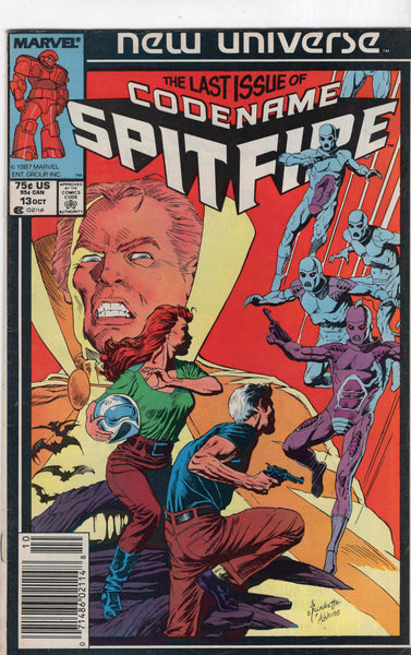 Codename: Spitfire #13 Marvel New Universe Last Issue News Stand Variant VG