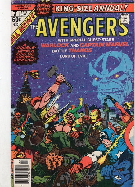 Avengers Annual #7 Thanos! Starlin!! Bronze Age Key!!! VGFN