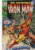Iron Man #25 Against The Seething Sub-Mariner Bronze Age Classlc VG+