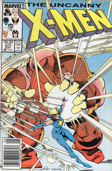 Uncanny X-Men #217 Dazzler Vs Juggernaut! HTF News Stand Variant VGFN