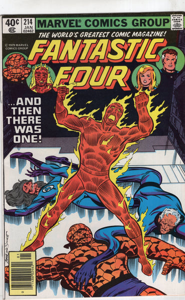 Fantastic Four #214 "And Then There Was One!" Byrne Art Bronze Age FVF