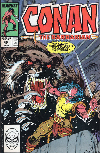 Conan The Barbarian #220 The Bear Of The Tundra! VF