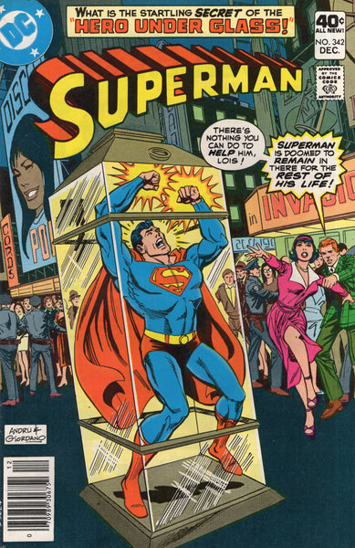 Superman #342 "Hero Under Glass!" FN