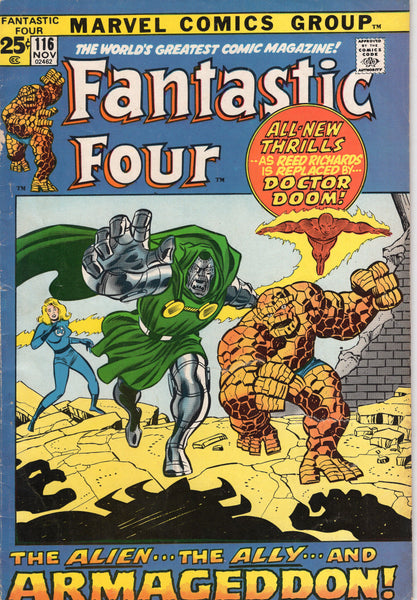 Fantastic Four #116 Giant Size Bronze Age Key Dr. Doom And Armagaddon! VG