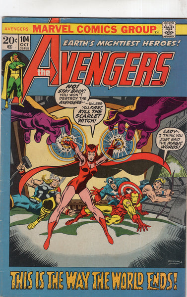 Avengers #104 The Scarlet Witch! Bronze Age Key FN