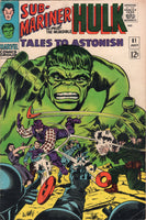 Tales To Astonish #81 Sub-Mariner & Incredible Hulk Silver Age Key VGFN