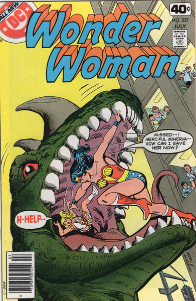 Wonder Woman #257 Famous Dinosaur Bronze Age FVF