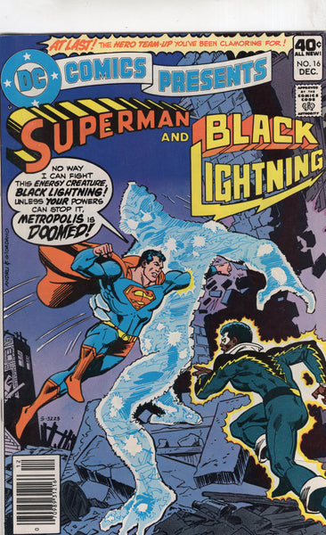 DC Comics Presents #16 Superman And Black Lightning! Bronze Age FVF