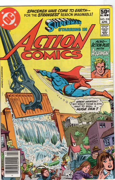 Action Comics #518 Superman & Aquaman News Stand Variant FN