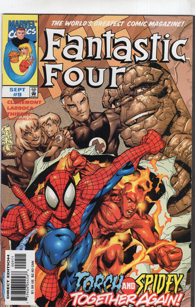 Fantastic Four #9 Torch And Spidey! VF