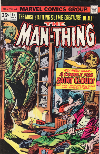 Man-Thing #15 A Candle For Saint Cloud! Bronze Age Horror VGFN