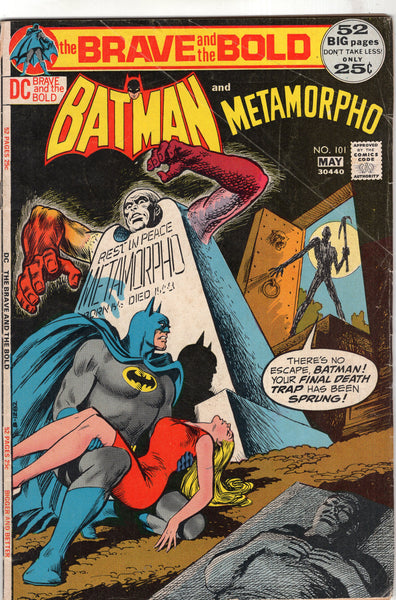 Brave And The Bold #101 Batman And Metamorpho! Bronze Age Giant VG-