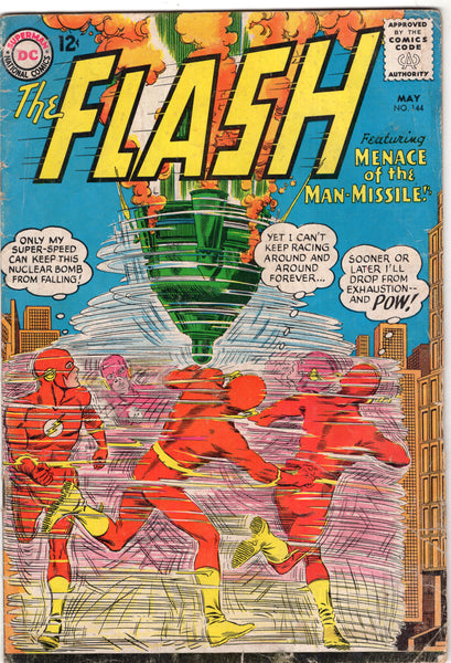 Flash #144 "Menace Of The Man-Missile!" Silver Age lower grade GD