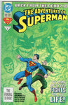 Adventures Of Superman #500 Green Regular Cover "The Man Of Steel Fights For His Life!" FVF