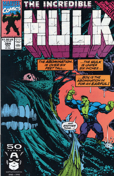Incredible Hulk #384 The Abomination Gets An Earfull! VFNM