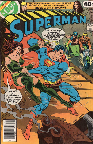 Superman #336 Rose And Thorn! Bronze Age VGFN