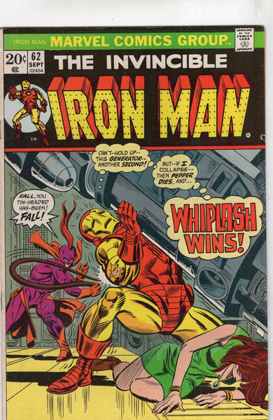 Iron Man #62 Whiplash Strikes! Bronze Age FN-
