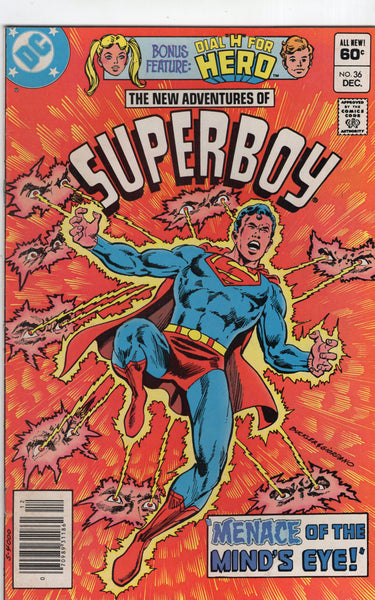 New Adventures Of Superboy #36 "Menace Of The Mind's Eye!" HTF News Stand Variant VGFN