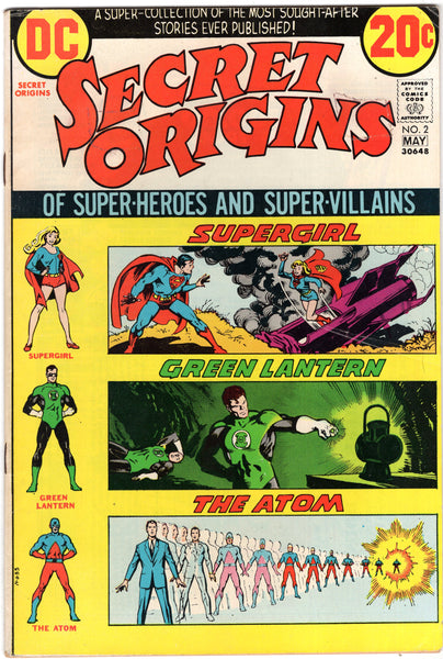 Secret Origins #2 Supergirl Green Lantern & The Atom Bronze Age VG