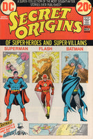 Secret Origins #1 Superman Flash Batman! Bronze Age FN