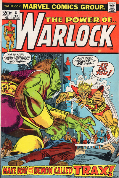 Warlock #4 The Demon Called Trax Bronze Age VG