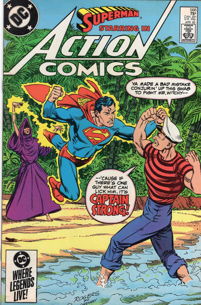 Action Comics #566 Captain Strong! FN