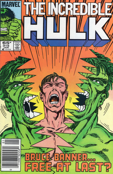 Incredible Hulk #315 Free At Last? News Stand Variant VF