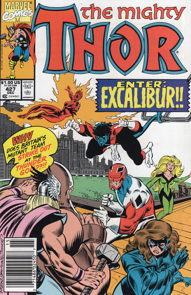 Thor #427 Eenter Excalibur! News Stand Variant VF+