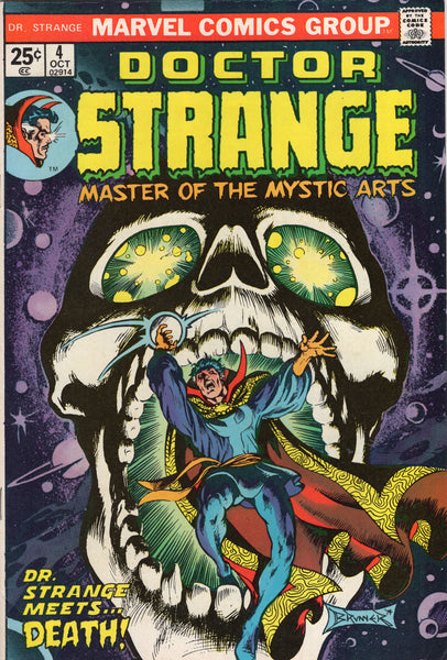 Doctor Strange #4 "Dr. Strange Meets Death!" Bronze Age Brunner Art FN