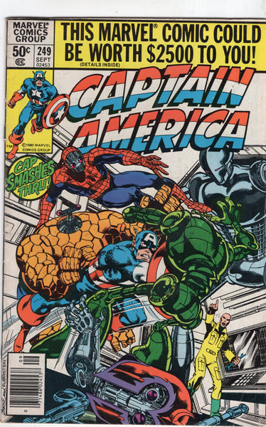 Captain America #249 Byrne Art News Stand Variant VG
