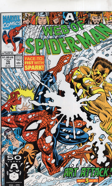 Web Of Spider-Man #75 Face To Fist! VF