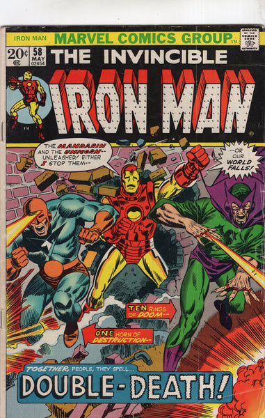 Iron Man #58 Mandarin And Unicorn! Bronze Age VG