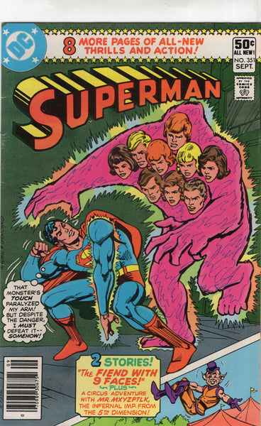 Superman #351 "The Fiend With 9 Faces!" News Stand Variant VGFN