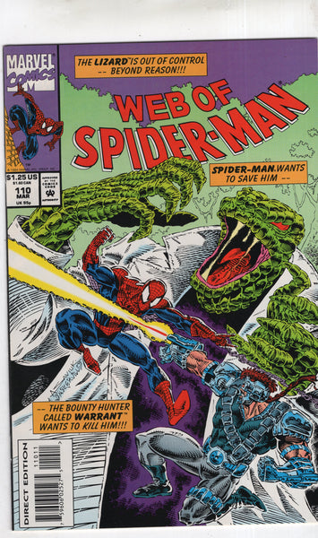 Web Of Spider-Man #110 The Lizard Is Out Of Control! VFNM