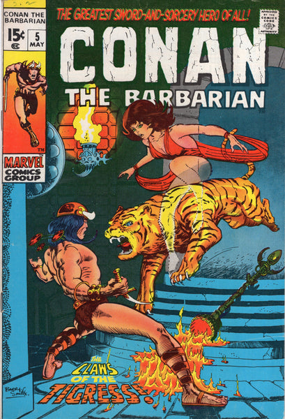 Conan The Barbarian #5 The Claws Of The Tigress! Bronze Age Barry Smith Key VGFN