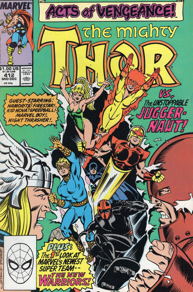 Thor #412 First Full Apparance of The New Warriors Vs Juggernaut VGFN
