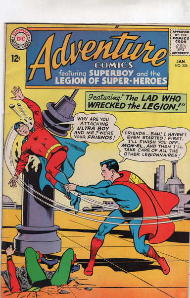 Adventure Comics #328 "The Lad Who Wrecked The Legion!" Silver Age Classic VGFN