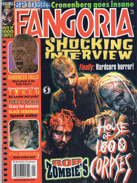 Fangoria #219 Rob Zombies House Of 1000 Corpses (yay!) HTF Horror Magazine Mature Readers VGFN