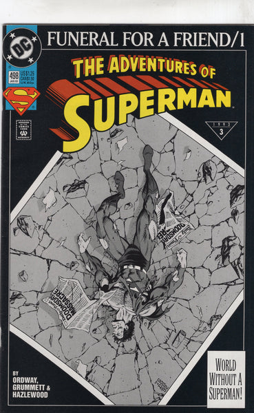 Adventures Of Superman #498 Funeral For A Friend VF