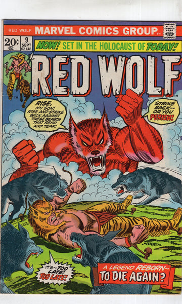 Red Wolf #9 HTF Bronze Age Last Issue VG+