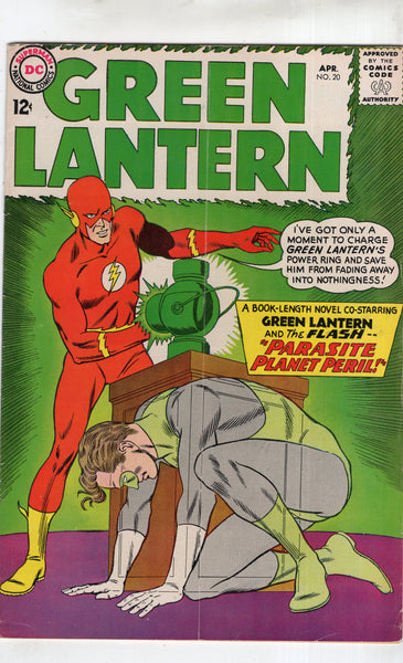 Green Lantern #20 Parasite Planet Peril w/ The Flash! Silver Age VGFN