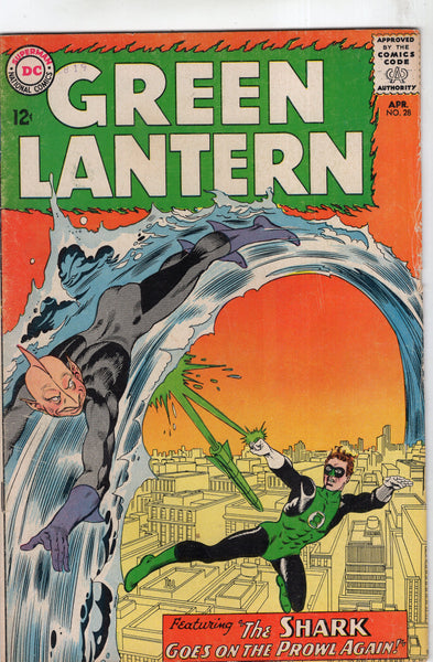 Green Lantern #28 The Shark Is On The Prowl... Silver Age VG+