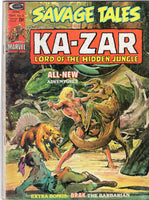 Savage Tales #6 Featuring Ka-Zar & Brak The Barbarian Bronze Age Classic Magazine VGFN