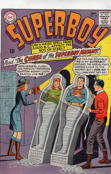 Superboy #123 Curse Of The Superboy Mummy! Silver Age VG