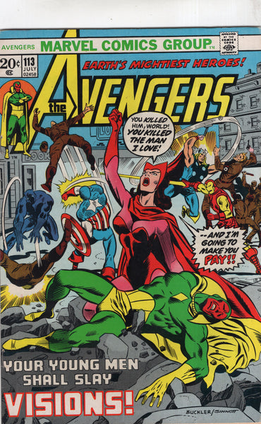 Avengers #113 Wanda And The Vision! Bronze Age Classic FN