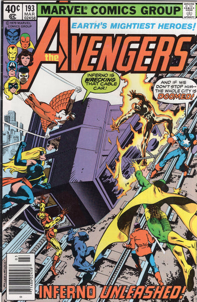 Avengers #193 Inferno Unleashed! Bronze Age VGFN