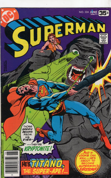 Superman #324 Titano, The Super Ape! Bronze Age VGFN