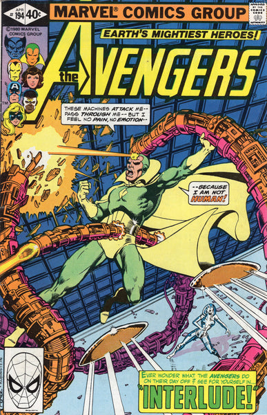 Avengers #194 A Little Interlude! Perez Art FVF