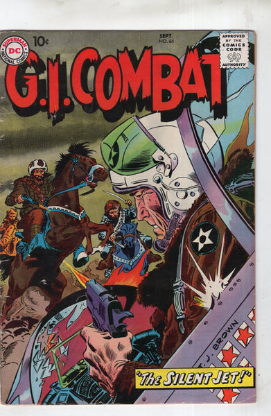 G.I. Combat #64 The Silent Jet! Golden Age 10 Cent Cover VGFN